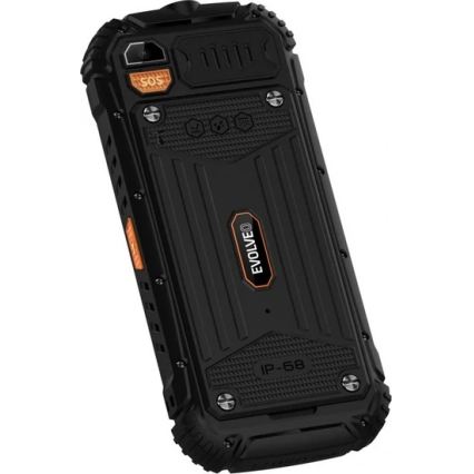 Evolveo - StrongPhone Q1 wodoodporny telefon Dual SIM czarny/pomarańczowy