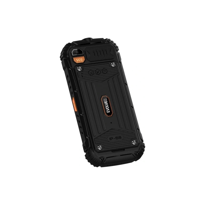 Evolveo - StrongPhone Q1 wodoodporny telefon Dual SIM czarny/pomarańczowy