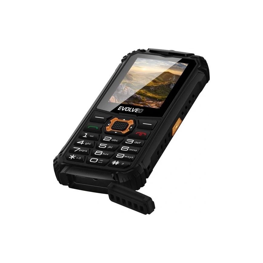 Evolveo - StrongPhone Q1 wodoodporny telefon Dual SIM czarny/pomarańczowy