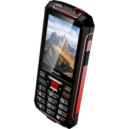 Evolveo - StrongPhone W4, wodoodporny telefon Dual SIM, czarno-czerwony
