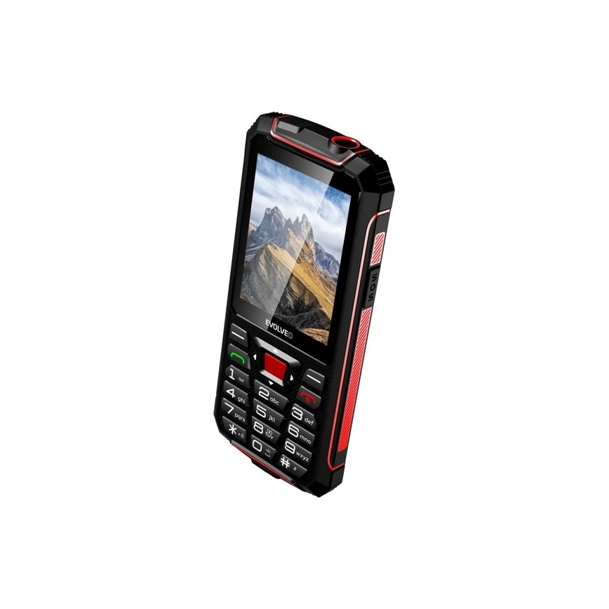 Evolveo - StrongPhone W4, wodoodporny telefon Dual SIM, czarno-czerwony