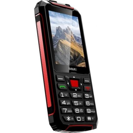 Evolveo - StrongPhone W4, wodoodporny telefon Dual SIM, czarno-czerwony