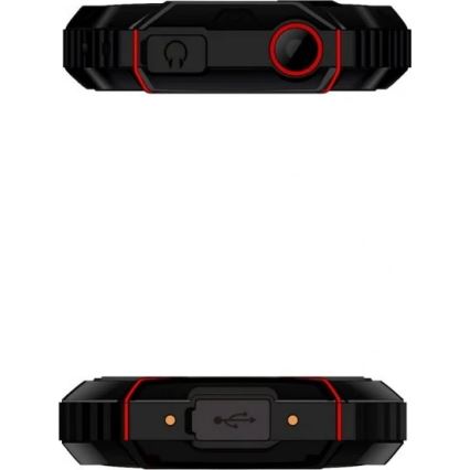 Evolveo - StrongPhone W4, wodoodporny telefon Dual SIM, czarno-czerwony