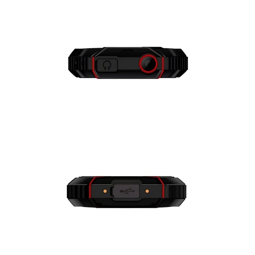 Evolveo - StrongPhone W4, wodoodporny telefon Dual SIM, czarno-czerwony