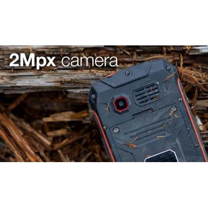 Evolveo - StrongPhone W4, wodoodporny telefon Dual SIM, czarno-czerwony