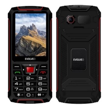 Evolveo - StrongPhone W4 wodoodporny telefon Dual SIM czarny/czerwony