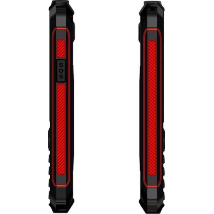 Evolveo - StrongPhone W4, wodoszczelny telefon Dual SIM, czarny/czerwony