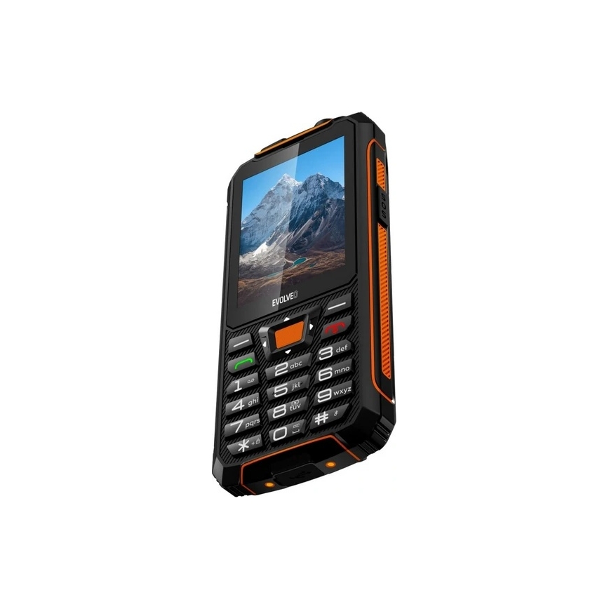 Evolveo - StrongPhone Z6, wodoodporny telefon Dual SIM, czarno-pomarańczowy