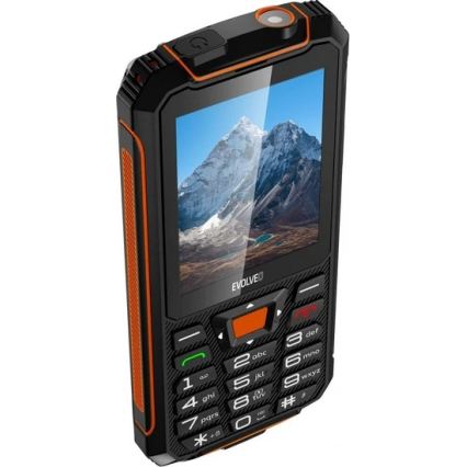 Evolveo - StrongPhone Z6 wodoodporny telefon Dual SIM czarny/pomarańczowy