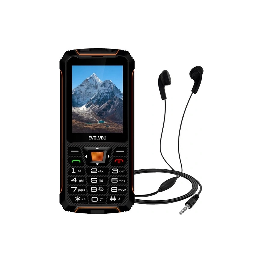 Evolveo - StrongPhone Z6 wodoodporny telefon Dual SIM czarny/pomarańczowy
