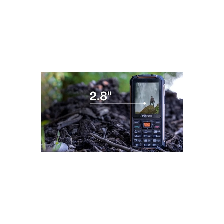 Evolveo - StrongPhone Z6 wodoodporny telefon Dual SIM czarny/pomarańczowy