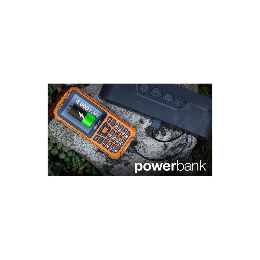 Evolveo - StrongPhone Z6, wodoodporny telefon Dual SIM, pomarańczowy