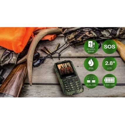 Evolveo - StrongPhone Z6 wodoodporny telefon Dual SIM w kamuflażu myśliwskim
