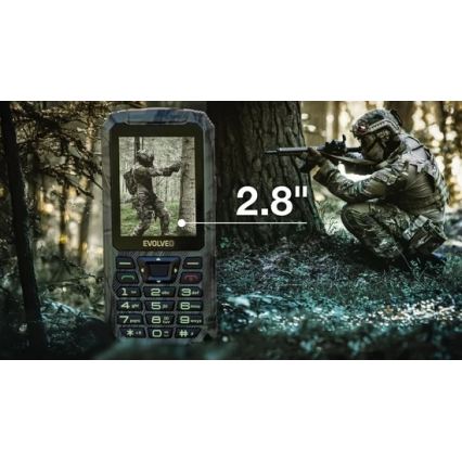 Evolveo - StrongPhone Z6 wodoodporny telefon Dual SIM w kamuflażu myśliwskim