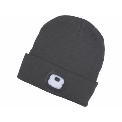 Extol - Czapka z czołówką i ładowaniem USB 250 mAh, ciemnoszara, rozmiar UNI