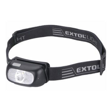 Extol - Latarka czołowa LED ładowalna LED/5W/1000 mAh/3,7V IPX5 czarna