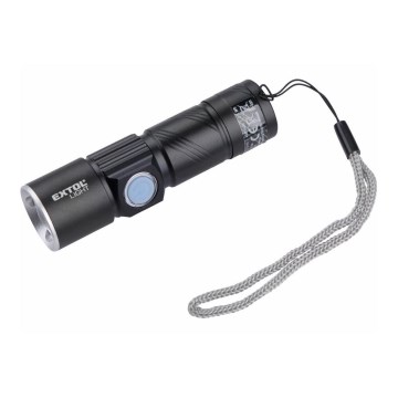 Extol - Latarka LED akumulatorowa LED/3W/450 mAh/3,7V czarna