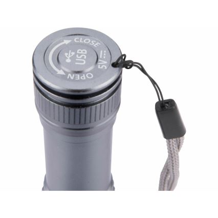 Extol - Latarka LED akumulatorowa LED/2000 mAh/3,7V matowy chrom