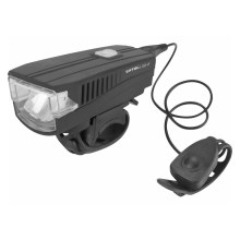 Extol - LED Akumulatorowa latarka rowerowa z klaksonem LED/5W/1200mAh/3,7V IPX4