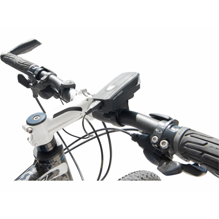 Extol - LED Latarka akumulatorowa z klaksonem rowerowym LED/5W/1200 mAh/3,7V IPX4