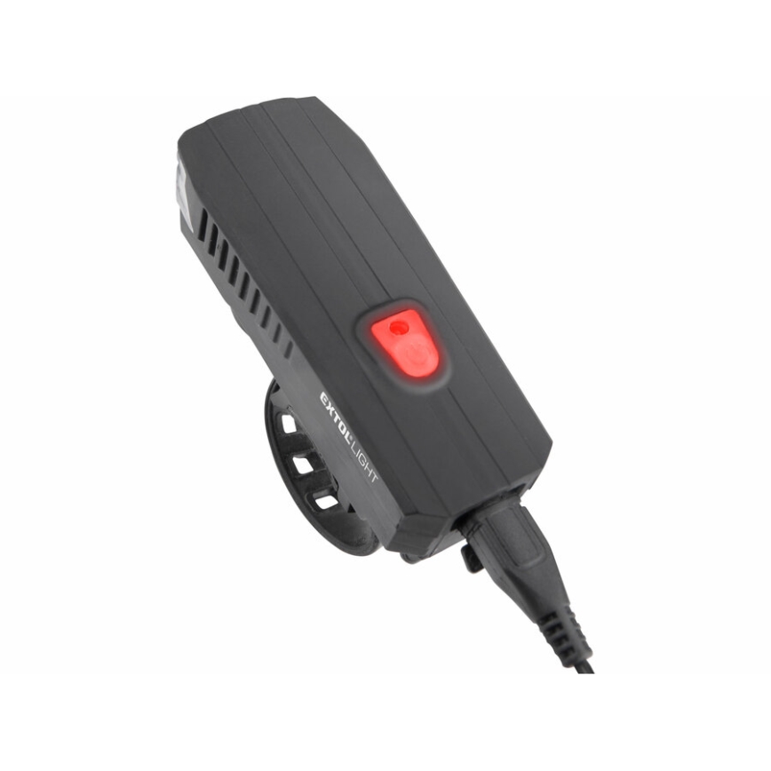 Extol - LED Latarka akumulatorowa z klaksonem rowerowym LED/5W/1200 mAh/3,7V IPX4