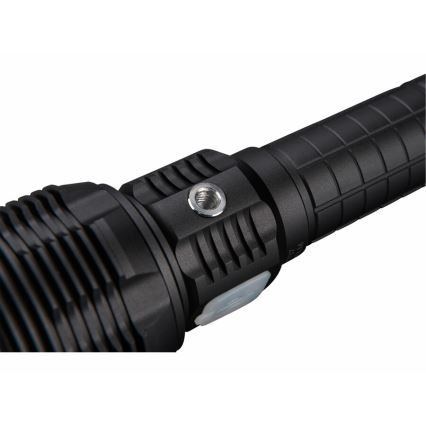 Extol - LED Ściemnialna ładowalna latarka z powerbankiem LED/60W/10000 mAh 8000 lm IPX4 czarny