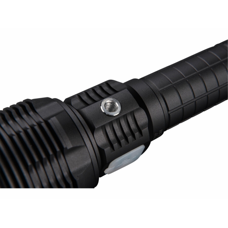 Extol - LED Ściemnialna ładowalna latarka z powerbankiem LED/60W/10000 mAh 8000 lm IPX4 czarny