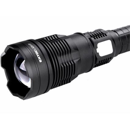 Extol - LED Ściemnialna ładowalna latarka z powerbankiem LED/60W/10000 mAh 8000 lm IPX4 czarny