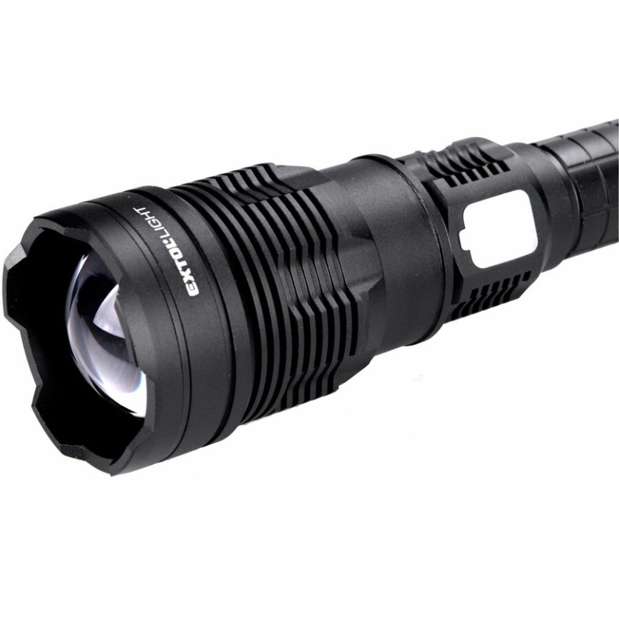 Extol - LED Ściemnialna ładowalna latarka z powerbankiem LED/60W/10000 mAh 8000 lm IPX4 czarny