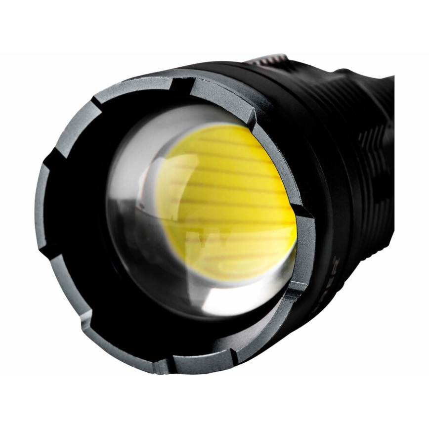 Extol - LED Ściemnialna ładowalna latarka z powerbankiem LED/60W/10000 mAh 8000 lm IPX4 czarny