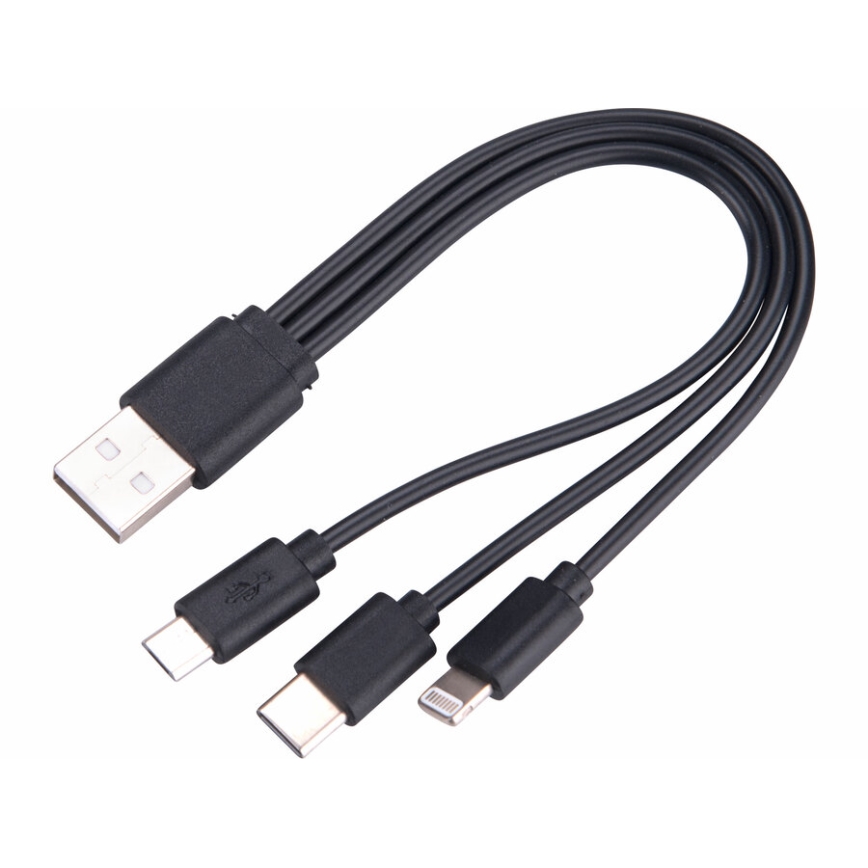 Extol - LED Ściemnialna ładowalna latarka z powerbankiem LED/60W/10000 mAh 8000 lm IPX4 czarny