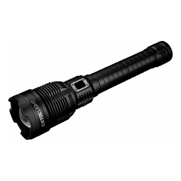 Extol - LED Ściemnialna ładowalna latarka z powerbankiem LED/60W/10000 mAh 8000 lm IPX4 czarny