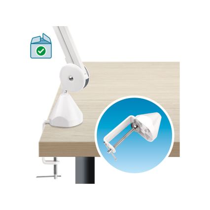 Extol - LED ściemnialna lampa biurkowa z lupą LED/10W/230V biała