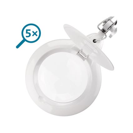 Extol - LED ściemnialna lampa biurkowa z lupą LED/10W/230V biała