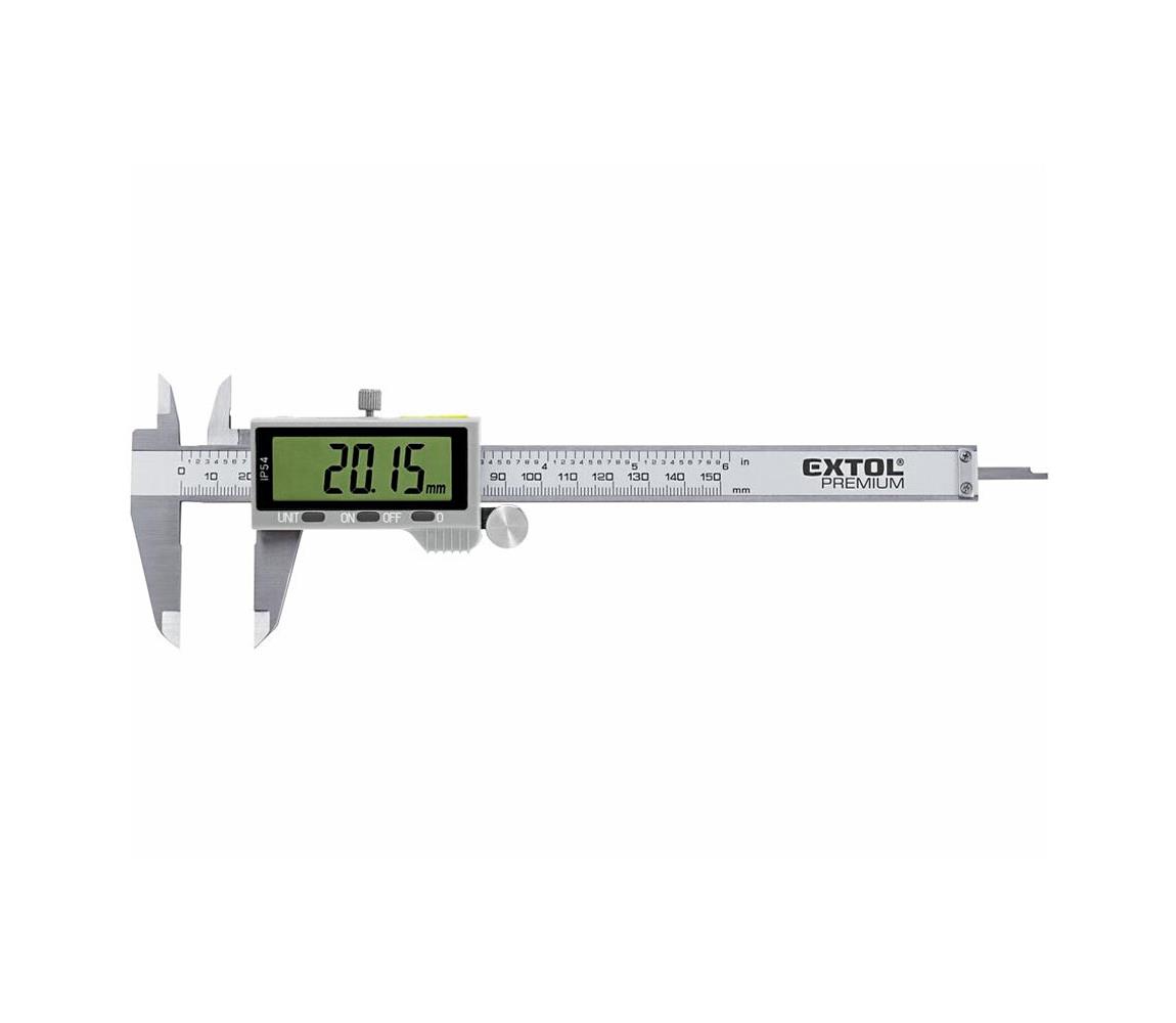 Extol Premium - Cyfrowa przesuwna waga metalowa 0-150 mm 1xCR1632 IP54