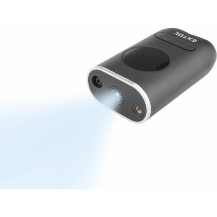 Extol Premium - Cyfrowy kompresor kieszonkowy 4000 mAh 7,4V czarny