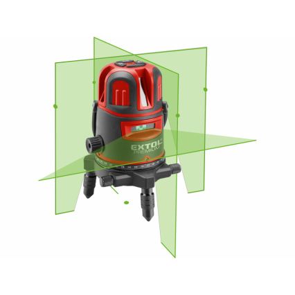 Extol Premium - Laser liniowy krzyżowy samopoziomujący 5V/5200 mAh IP54