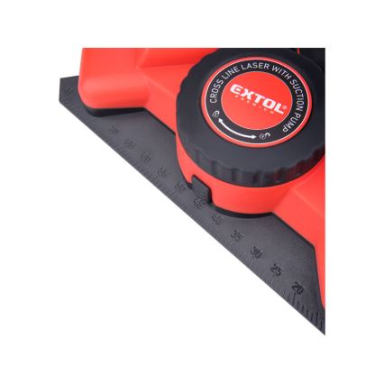 Extol Premium - Laserowy kątownik 90° z elektrycznym modułem przyssawkowym 5V/1000 mAh