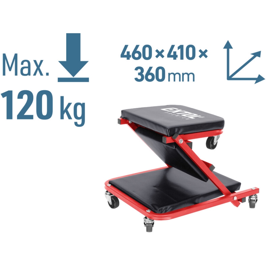 Extol Premium - Mobilna leżanka/siedzisko montażowe 2 w 1