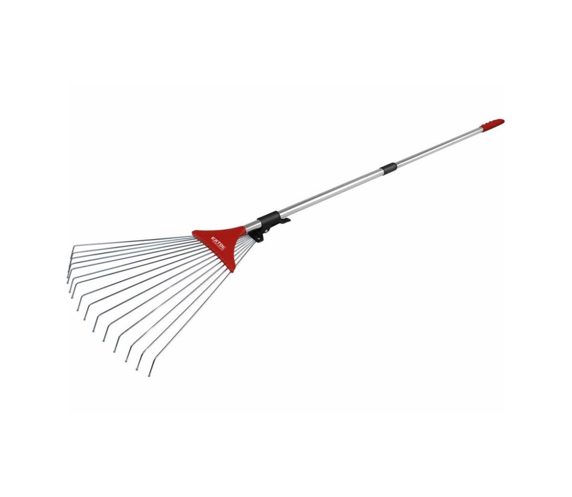 Extol Premium - Regulowane grabie z teleskopowym uchwytem 80-158 cm