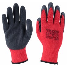 Extol Premium - Rękawice robocze rozmiar 10" czerwono-szare