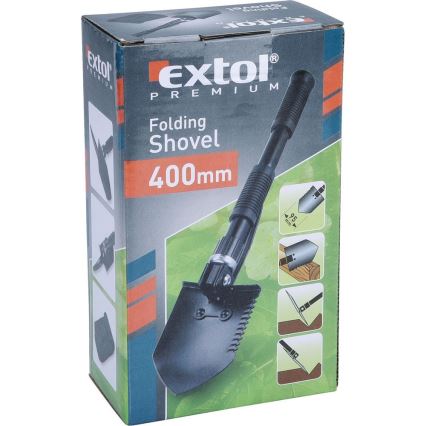 Extol Premium - Składana mała łopata z motyką 40 cm