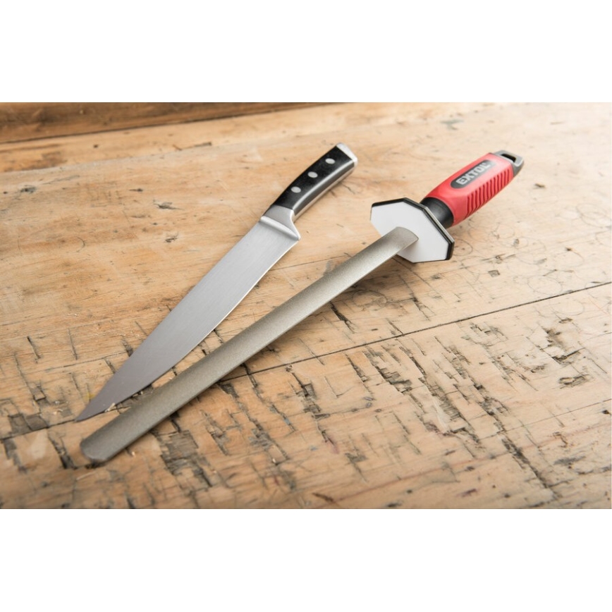 Extol Premium - Stal do ostrzenia z warstwą pyłu diamentowego 26 cm P400