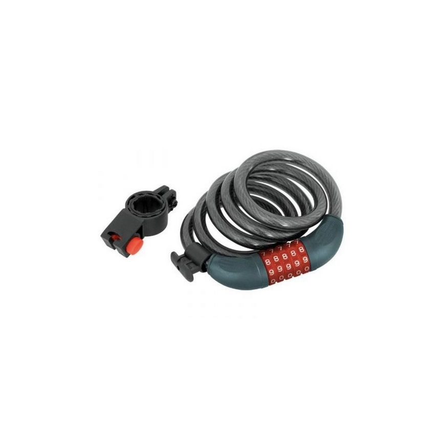 Extol Premium - Zamek rowerowy z linką 12x1200 mm i pięciocyfrowym kodem