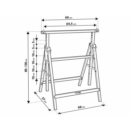 Extol - Wsparcie budowy 800-1300 mm