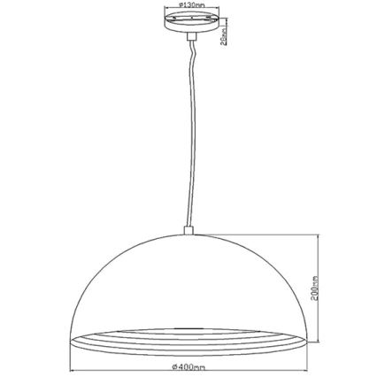 Fabas 3215/40/101 - Żyrandol na lince DINGLE 1xE27/60W/230V