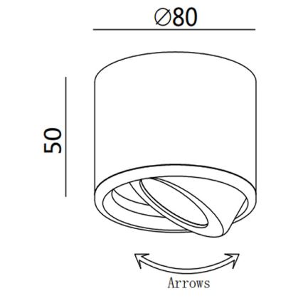 Fabas 3430/71/102 - Oprawa punktowa LED ANZIO LED/6W/230V