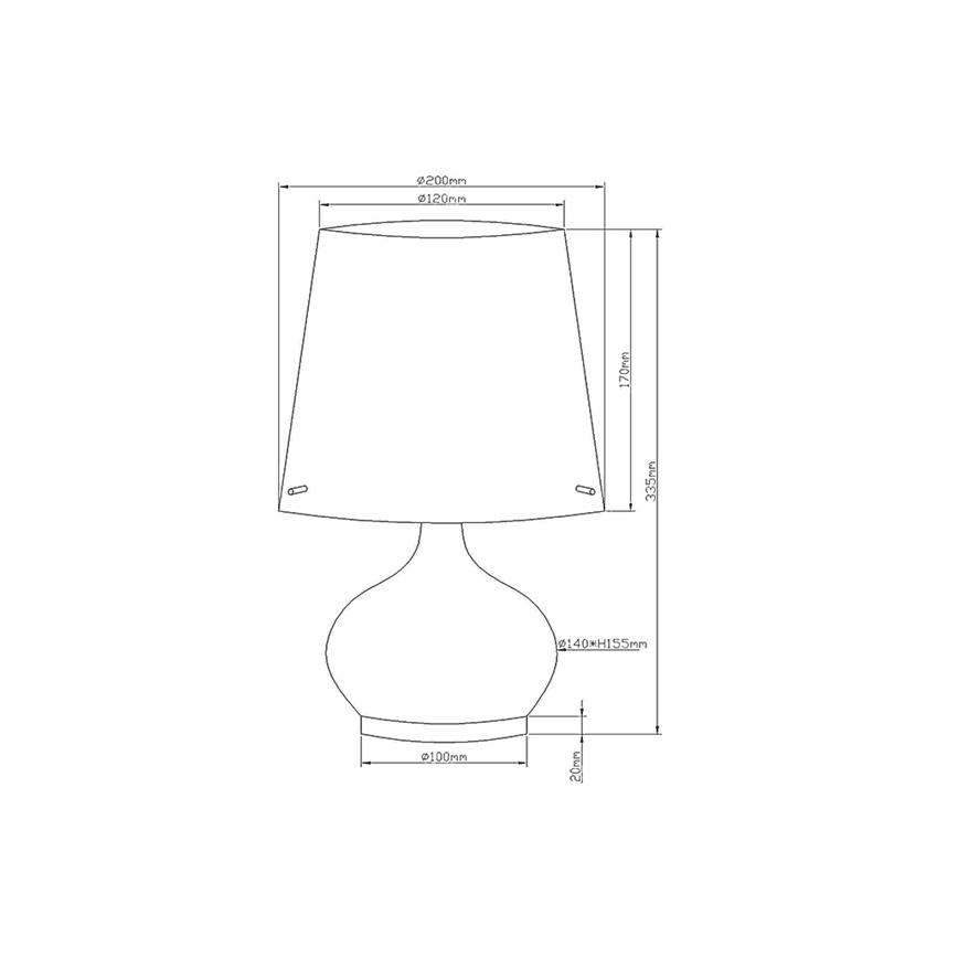 Fabas Luce 2533-34-102 - Lampa stołowa ADE 1xG9/25W/230V + 1xE14/60W