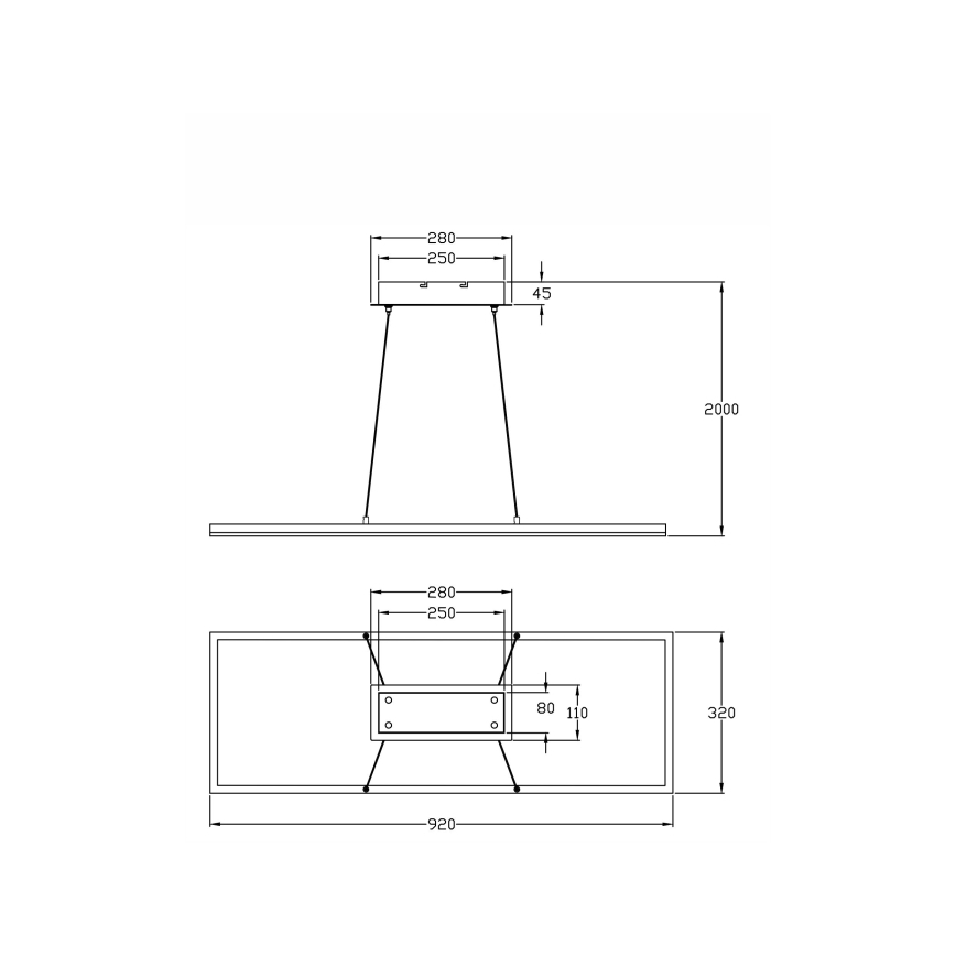 Fabas Luce 3394-43-102 - LED Żyrandol ściemnialny na lince BARD LED/52W/230V 4000K biały