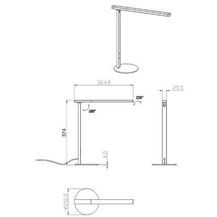 Fabas Luce 3550-30-101 - LED Lampa stołowa ściemnialna IDEAL LED/10W/230V 3000-6000K czarna